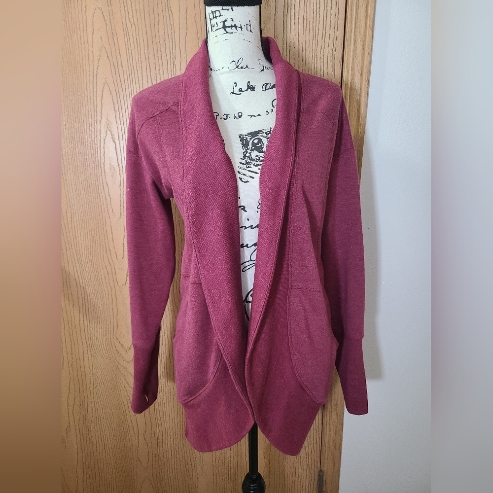 Eddie Bauer Camp Fleece Wrap Cocoon Cardigan Sweatshirt